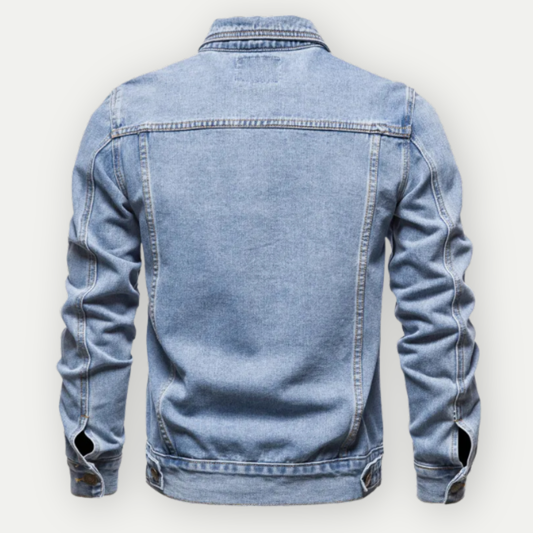 Button Down Denim Jacket for Men