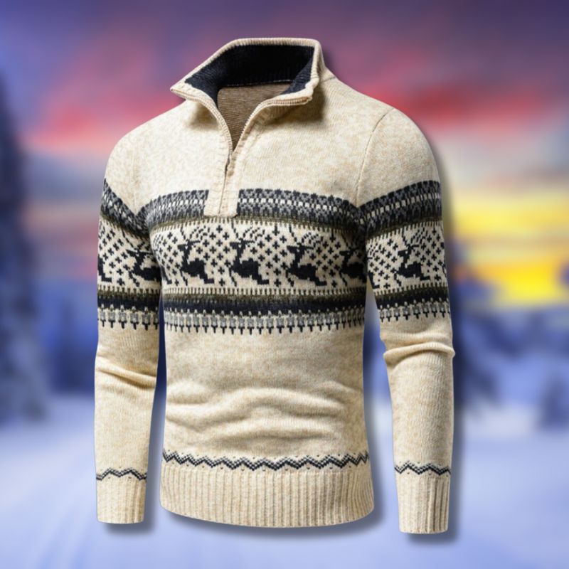 Half Zip Christmas Jumper for Men