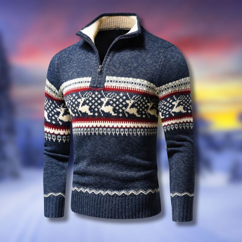 Half Zip Christmas Jumper for Men