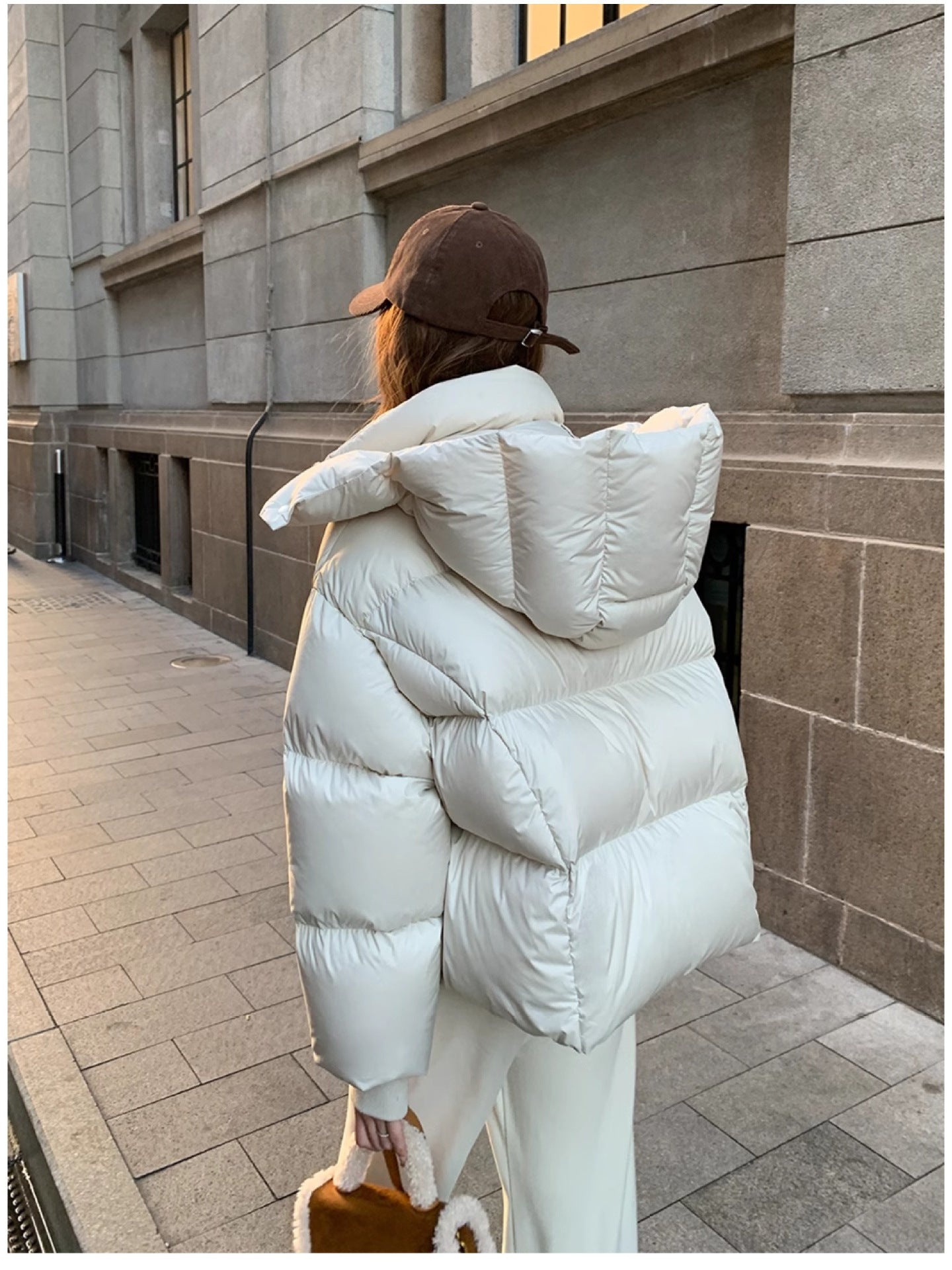 Puffer Jacket with Hood for Women