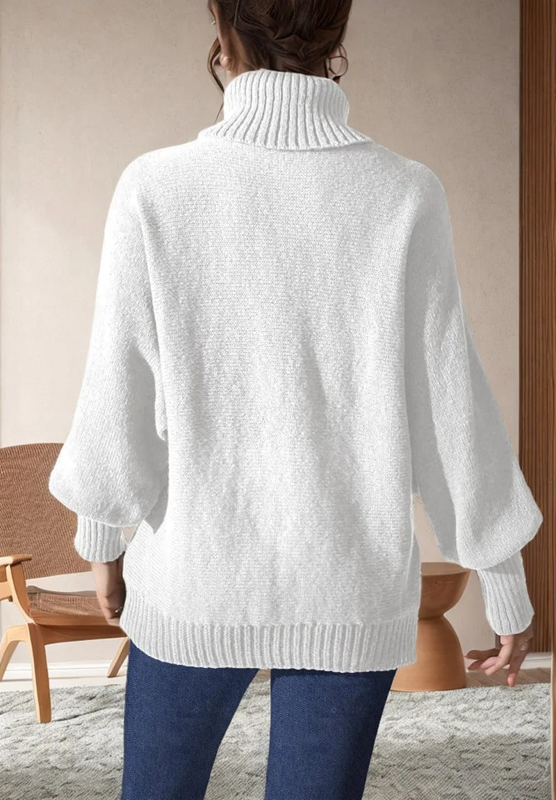 Loose Fit Turtleneck Jumper for Women